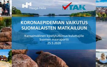 Koronaepidemian vaikutus suomalaisten matkailuun -julkaisun kansi