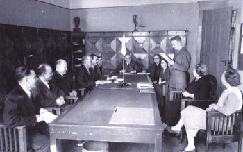 Opettajien kokous 1950-luvun lopulla