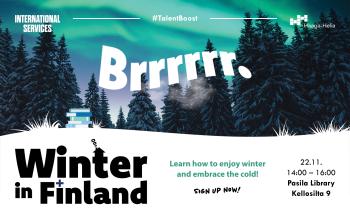 Flyer for Winter in Finland event